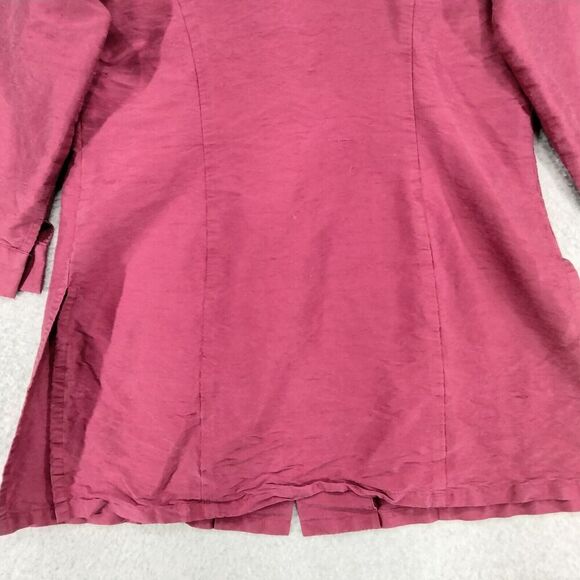 Karen Kane Lifestyle Pant Suit Set Size 4 Pant Size Small Blazer 100% Silk Red - Picture 13 of 16